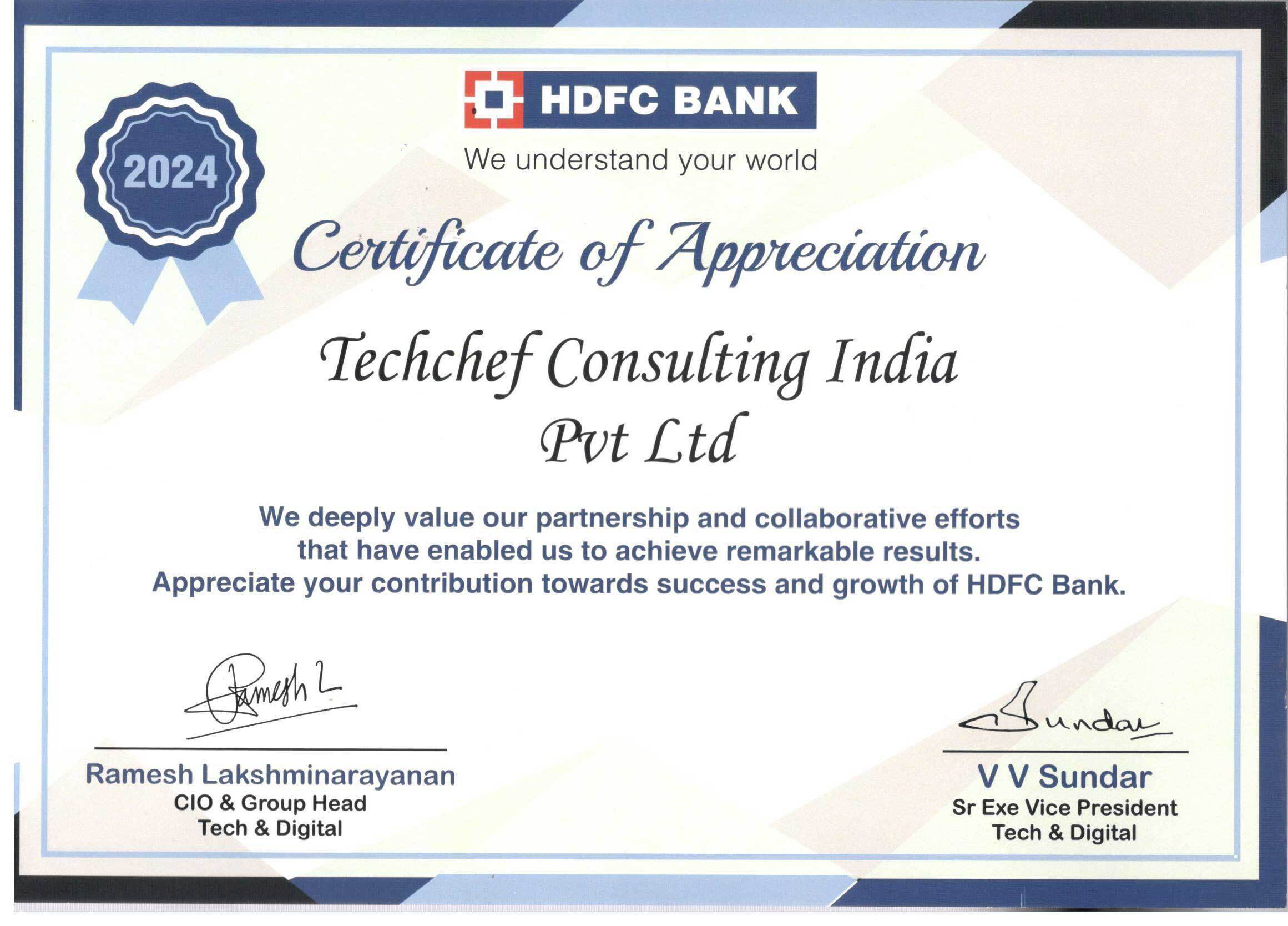 HDFC Bank Certification